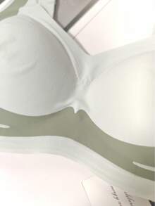 4-Pack Black, Pink, White,Green No-Wire, Seamless, Contrasting Women's Underwear, Push-Up, Side-Pull Bras, Breathable And Comfortable Sports Bra Pads With Built-In Bras, Elegant And Soft For Everyday Home Wear - Multicolor - View 5