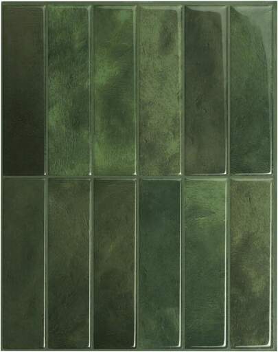 Peel And Stick Backsplash Tiles, Morocco Green, 5 Wall Panels (11,43"X9") For Kitchen Backsplash & Bathroom Vanity - Canadian Made Peel And Stick Tiles For Home Decor