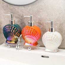 1 Ceramic Hand Sanitizer Bottle, Soap Bottle, Squeeze Bottle, Light Luxury Appearance Hand Sanitizer Bottle, Empty Bottle, Shower Gel Distribution Bottle - Very Suitable For Commercial And Household Use, Bathroom Soap Dispenser, Soap Dispenser, Home Essentials, Bathroom Decoration, Kitchen Decoration, Home Decoration - Multicolor - View 2