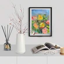 Jarrón de Cerámica Blanco, Pequeño y Bonito Florero Marca Decoración de Hierbas de la Pampa, Hogar, Sala, Comedor, Casa de Campo, Oficina, Dormitorio, Mesa y Estante de Cocina (Blanco) - BLANCO - Ver 11