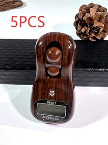 1pc Elegant Wooden Grain Electronic Counter, Handheld Manual Digital Counter, Portable Tally Counter Suitable For Golf, Running, Fishing, Coaching, Sports, Muslim Prayer, Golf Accessories - Multicolor - View 22