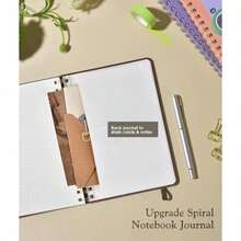 Graph Spiral Journal Notebook A5 Hardcover Spiral Journals for Women Men 100 GSM Graph Paper Notebooks 150 Pages Spiral Bound Grid Notebook for Writing Note Taking Work 5.75" x 8.38" Dark Brown - como en la foto - Ver 6