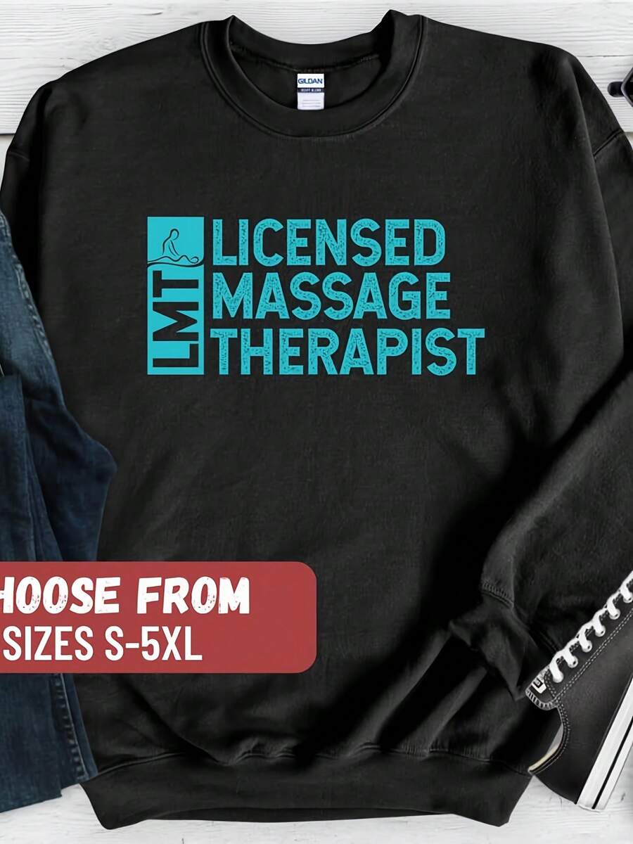 Funny Massage Therapist Sweatshirt, LMT Sweatshirt, Cute LMT Crewneck, LMT Graduation Gift, Massage Therapy Shirt, Lmt Gift, Lmt Pullover - 款式23 - 查看 1