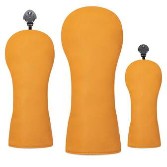 Funda de color naranja brillante para la cabeza del palo de golf; apta para una variedad de palos; proporciona una protección óptima para su palo.
