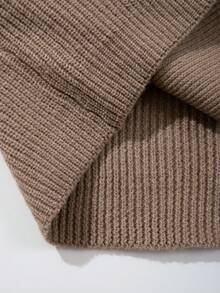 Áo cardigan nữ tay dài, màu trơn, họa tiết sọc dọc, dáng rộng, cổ chữ V, thắt eo, chất liệu nhẹ, thích hợp cho mùa xuân, thu và đông. - Màu Khaki - Xem 9