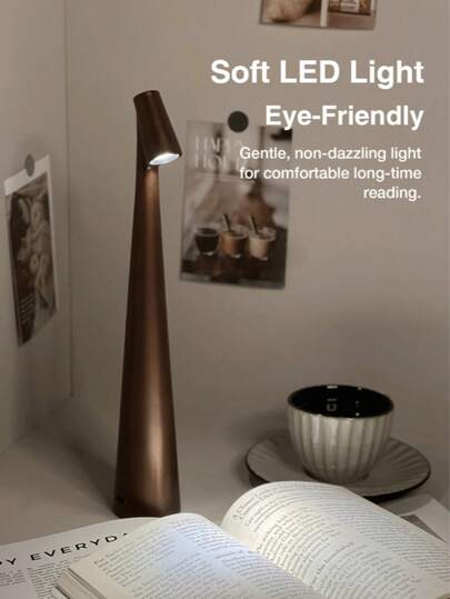 1/2 قطعة مصباح مكتب LED بتصميم شمالي حديث، مصباح يعتني بالعين مع بطارية قابلة للشحن، طويل الأمد، تحكم باللمس، إضاءة ليلية محمولة، مناسب للغرفة المعيشية والنوم والمطبخ والمكتب وجانب السرير، هدية عيد