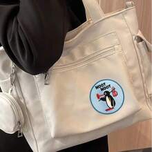 2pcs Cute Penguin Embroidered Patches - Iron-On Appliques, Suitable For Jeans, Backpacks, Noot Noot Cartoon Design - Blue - View 2