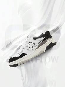 New Balance 550 White Black Rain Cloud (GS) – Big Kids Lifestyle Sneakers – Shoes For Youth/Women - Vintage -Spring & Summer-Inspired Running Shoes, Shock-Absorbing Comfort, Gym To Streetwear Casual Wear-Easter Gift– GSB550CA - White/Black/Rain Cloud - 查看 1