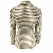 Áo khoác blazer dáng rộng tay dài họa tiết răng sói cài hai hàng khuy thời trang thanh lịch kiểu Pháp dành cho nữ vào mùa thu đông - Màu Khaki - Xem 6