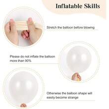 10/20/30/50/100pcs Pearl White Balloons, 10in/25.4cm Latex Balloons. Perfect For Birthday, Wedding, Confession, Valentine's Day, New Year, Anniversary, Holiday Party, Opening Ceremony And Other Party Decorations - White - View 7
