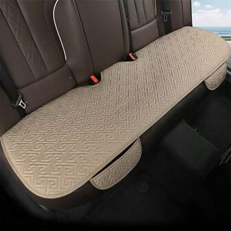 1 Parça Keten Araba Arka Koltuk Kılıfı Cepli - Kaymaz, Nefes Alabilen Kumaş Minder Tüm Mevsimler İçin - SUV'lara ve Sedanlara Uyar - Şık İç Aksesuar