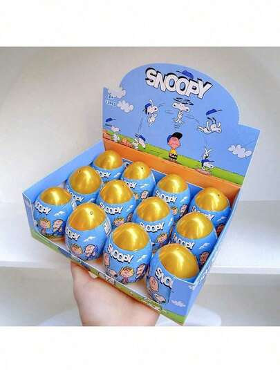  1 pieza Llavero con muñeco de Snoopy, colgante para mochila, estilo aleatorio de bola ciega con huevo retorcido, relleno de calcetín navideño, regalos de Navidad, decoraciones navideñas