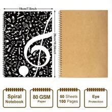 MAXCURY Blank Sheet Music Composition Manuscript Staff Paper Art Music Notebook Black Pages 26x19cm Music Note - inicial - Ver 3