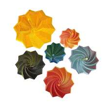 1PC Handmade 3D Printed Star-Shaped Stress-Relieving Toy, Optical Illusion Folding, Polygonal 3D Spiral Turnip Tower, Suitable For Home And Office Decoration, Desktop Relaxation Toy, Available In Multiple Colors, Stress-Relieving And Educational Toy, 3D Printed, Stress Relief. - Multicolor - View 3