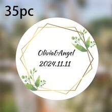 35 Stück personalisierte Hochzeit Dankeschön Aufkleber - 17 Stile, Gastgeschenk Aufkleber, Party Gastgeschenk Etiketten, Süßigkeitenverpackung Aufkleber, Hochzeit Umschlag Siegel - Einfach zu verwenden, wasserfest, personalisierter Schmuck, personalisierte Geschenke, personalisierte Hochzeit, angepasste Aufkleber, Heim Erfrischung, Weihnachtsdekoration, für Einweihungsparty