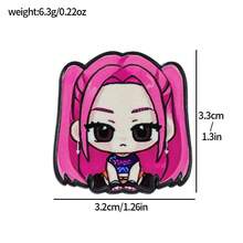 1pc Kpop Cartoon Character Brooch, Cute Clothing & Backpack Pin Accessory, Girls Anime Backpack Decor Badge, Party Gift