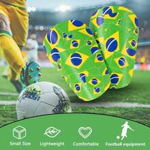 2pcs Mini Shin Pads, Football Shin Guards Small Shin Pads, Protective Soccer Shin Defender Pad For Kids Youth Adults - Green - View 2