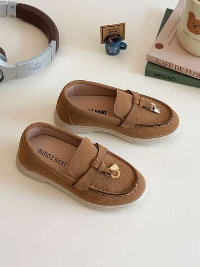 1 Pair Children's Fashion Slip-On Loafers, Suitable For Outdoor, Casual Everyday Wear, All Seasons