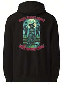 Witch Hoodie Skeleton Graphic Hoodie Night Always Comes Uni Gothic Metal Pullover - 款式17 - 查看 1