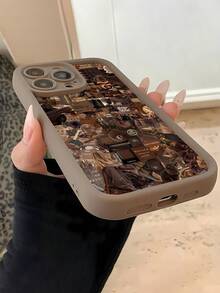 Funda para teléfono de la colección Whimsical Wonderland, compatible con teléfonos ,  17,  16 Pro Max,  15 Pro Max,  13 y  12. Fabricada en TPU, ofrece protección contra golpes y caídas. Ideal para regalar a familiares, amigos y seres queridos en cualquier ocasión. - Marrón - Ver 4