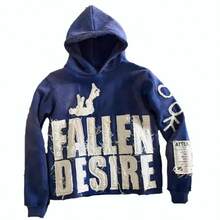 Gamis High Street Applique Embroidered Hoodie Retro Loose Fit Street Harajuku Style For Men And Women Hoodies Men Classic Black Hooded Sweatshirt Fall Streetwear Menswear Tops Pullover  Christmas    Spring/Fall    Regular Fit    Rib-Knit  Pocket    Christmas  Halloween - Màu xanh lam - Xem 9