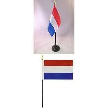 BANDERA de MESA de los PAÍSES BAJOS 15x10cm - BANDERINA de DESPACHO NEERLANDESA 10 x 15 cm punta dorada - AZ FLAG(default) - Tipo 1 - Ver 1