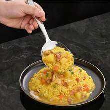 1个/2个装大号不锈钢自助餐勺，大号盛菜勺，派对餐饮自助餐勺，可放入洗碗机清洗，银色厨房勺，适用于餐厅、酒店，实用厨房用具，食物过滤勺