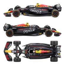 Burago 1/43比例 2024 F1 红牛 RB20 #1 马克斯·维斯塔潘 #11 塞尔吉奥·佩雷斯（含头盔），一级方程式赛车压铸模型，带亚克力展示盒，生日/节日礼物，装饰品 - RB20-#11 - 查看 5