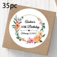 35 Stück personalisierte Hochzeit Dankeschön Aufkleber - 17 Stile, Gastgeschenk Aufkleber, Party Gastgeschenk Etiketten, Süßigkeitenverpackung Aufkleber, Hochzeit Umschlag Siegel - Einfach zu verwenden, wasserfest, personalisierter Schmuck, personalisierte Geschenke, personalisierte Hochzeit, angepasste Aufkleber, Heim Erfrischung, Weihnachtsdekoration, für Einweihungsparty