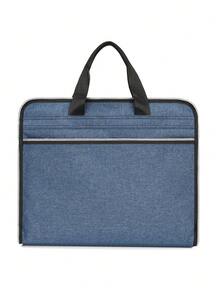 1pc 38cm*6cm*32cm Briefcase Laptop Bag, Fashionable Casual Solid Color Backpack, Multi-Color Options, Nylon Material, Zipper Closure, Suitable For Men, Daily Commute, Work, Carrying Laptop, Business Bible Bag - Multicolor - View 12