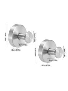 1pc Stainless Steel Vacuum Suction Cup Bathroom Hook, Multi-Purpose Over The Door Hook, Creative Small Adhesive Hook