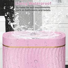 10L/2.6 Gallon Smart Small Trash Can, Smart Pop-Up Lid Kitchen Trash Can, Bathroom, Kitchen, Bedroom, Powder Room, Craft Room, Office, College Trash Basket - Hồng - Xem 3