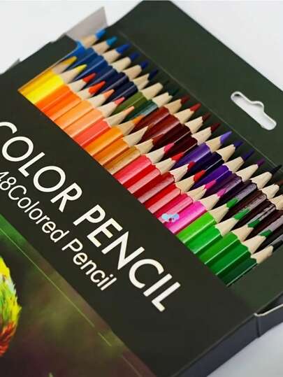 18/36/48 Color Pencil Set, Suitable For Adult/Student/Artist Coloring Book, Professional Bright Artist Painting Sketch Mixed Color Shading, High Quality Soft Core Oil Pencil, Halloween Thanksgiving Christmas Gift