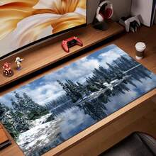 1个装鼠标垫 游戏电脑 新款定制家用键盘垫 鼠标垫 桌垫 笔记本电脑地毯 防滑鼠标垫 森林雪景 - 彩色 - 查看 50