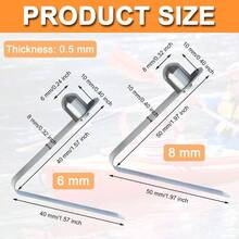 10 PCS Kayak Paddle Spring Snap Clips Stainless Steel Push Button Spring Clip Tube Locking Pin Clip Camping Awning Tent Pole - Solid Single Pin - 6 mm Single Pin - View 2