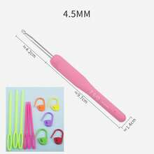 9pcs Crochet Hook Set With Storage Box, Soft Handle Crochet Hooks Set, Knitting Tools DIY Yarn Craft Supplies (Assorted Color Knitting Needles & Stitch Markers)