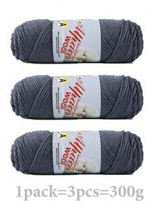 3 Packs Of 300g 100% Alpaca Yarn | Ultra Soft Luxurious Warm Handcraft Knitting Crochet Yarn | Non-Itchy, Breathable, Light Beige Friendly | Suitable For Making Sweaters, Cardigans, Shawls - Multicolor - View 19