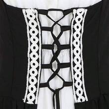 Renaissance Costume Women Medieval Dress Ren Fair Halloween Cosplay - 海軍藍 + XXL-3XL - 查看 6