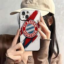 Funda para móvil con el logo del FC Bayern München, compatible con teléfonos ,  17,  16 Pro Max,  15 Pro Max,  13 y  12. Fabricada en TPU, ofrece protección contra golpes y caídas. Ideal para aficionados al deporte, como regalo para amigos y familiares, y para ocasiones especiales como cumpleaños y partidos. - Negro - Ver 1