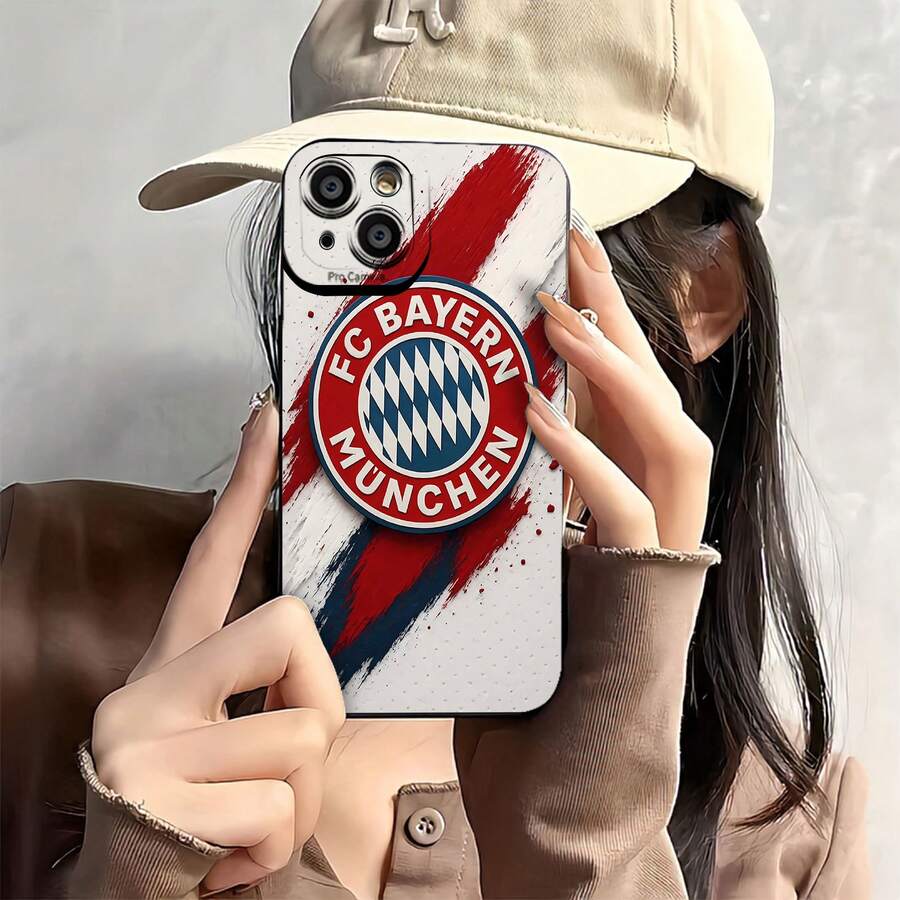 Funda para móvil con el logo del FC Bayern München, compatible con teléfonos , 17, 16 Pro Max, 15 Pro Max, 13 y 12. Fabricada en TPU, ofrece protección contra golpes y caídas. Ideal para aficionados al deporte, como regalo para amigos y familiares, y para ocasiones especiales como cumpleaños y partidos. - Negro - Ver 1