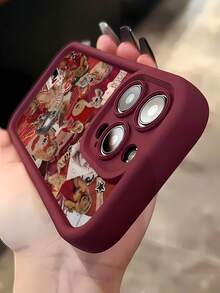 Funda para teléfono Love and Fun de TPU compatible con teléfonos ,  17,  16 Pro Max,  15 Pro Max,  13 y  12. Fabricada en TPU, ofrece protección contra golpes y caídas. Un regalo ideal para familiares, amigos, parejas, el Día de Muertos y Halloween. - Rojo - Ver 4