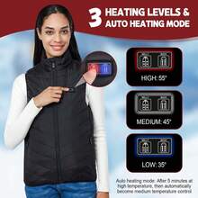 ¡RecomendadoChaleco calefactor para mujeres y hombres, 13 zonas de calor, chaleco de calentamiento eléctrico, ligero, unisex, ropa de calefacción¡Top de Temporada - Negro - - Ver 6