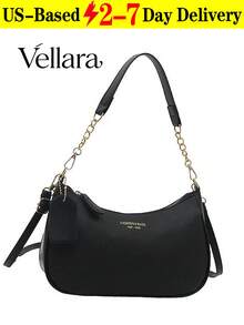 『US-Based Shipping』1pc Solid Color PU Leather Shoulder Bag For Women, Versatile Crossbody Bag For Commuting, Adjustable Shoulder Strap,Fashion Purses For Women 2025 PU Leather Shoulder Bag Crossbody Bag With Chain Chic Hobo Bag Underarm Bag Handbags For Women,Women's Zipper Small Underarm Bag Chain Leather Crossbody Bags Elegant Shoulder Handbags Purse,Purse ,Crossbody Shoulder Strap, For Autumn & Winter, Warm Winter, Outdoors,Bolsos Para Mujer,Tote Bags For Women,Bags For Women,Shoulder Bag,Carteras,Carteras Para Mujer,Bolsas,Designer Handbags,Crossbody Bags For Women,Mochilas Para Mujer,Handbags For Women - 黑色 - 查看 12