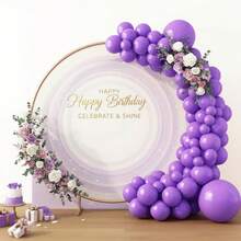 117 Pieces (1 Set) Of Light Purple Party Decoration Balloons Of Different Sizes, Balloon Garland Arch Set, Unique Exploding Star Shaped Balloons, DIY Balloon Tree, Balloon Arch, Birthday, Wedding, Valentine's Day, Holiday Party Decoration, Christmas And New Year Decoration, Wedding Balloon Bouquet, Balloon Set - Multicolor - View 4