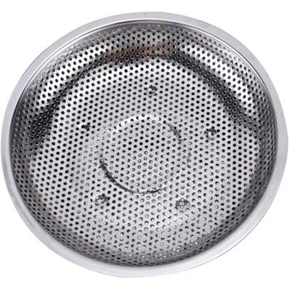 1pc Drain Tray Steamer Basket Insert Steaming Colander Veggie Steamer Round Cooking Rack Microwave Steamer For Vegetables Cooking Steamer Pot Food Bread Stainless Steel Silvery 22.5cm