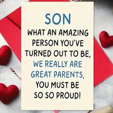 بطاقة عيد ميلاد من الأم إلى الابن - مضحكة وصادقة مع سوار تذكاري - مثالية لأعياد الميلاد المهمة