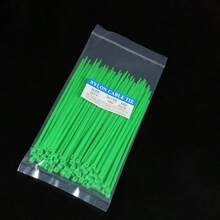 100根多用途塑料扎带，柔软耐用，适用于园艺捆扎，快速固定植物和草坪，使用方便。