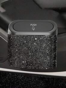 闪亮汽车垃圾桶带盖，水晶水钻防漏汽车垃圾悬挂盒垃圾桶，多用途钻石垃圾桶储物盒，通用汽车零件。 - 均碼 - 查看 9