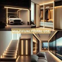 1pc USB Neon Light Strip, Touch Control Switch, 5V COB Flexible Rope Light, 320 LEDs/M, Bright Yet Non-Glaring, Suitable For Recessed/Surface Mount, With Clips & Adhesive Backing, Ideal For Ambient Lighting, Fashionable Illumination, High Brightness, Durable LED, Gamer Gear, Holiday Decor For Halloween, Christmas, Ramadan, New Year, Etc.