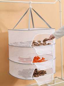 1个晾晒网,可用于晾晒鱼干、辣椒、萝卜、红薯、面条和其他干货。这款防蝇网可折叠,适用于阳台晾晒物品。它是一款家用晾晒网,可用于晾晒鱼干和蔬菜干。 - 彩色 - 查看 10